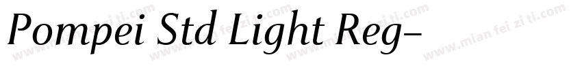 Pompei Std Light Reg字体转换